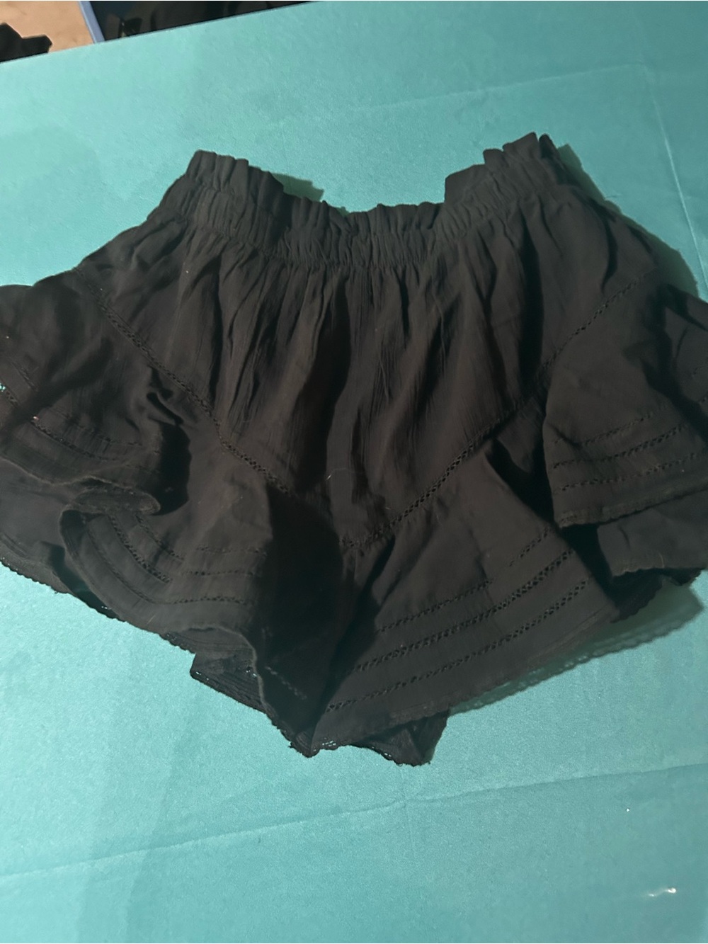 aerie Black Layered Swing Skort
